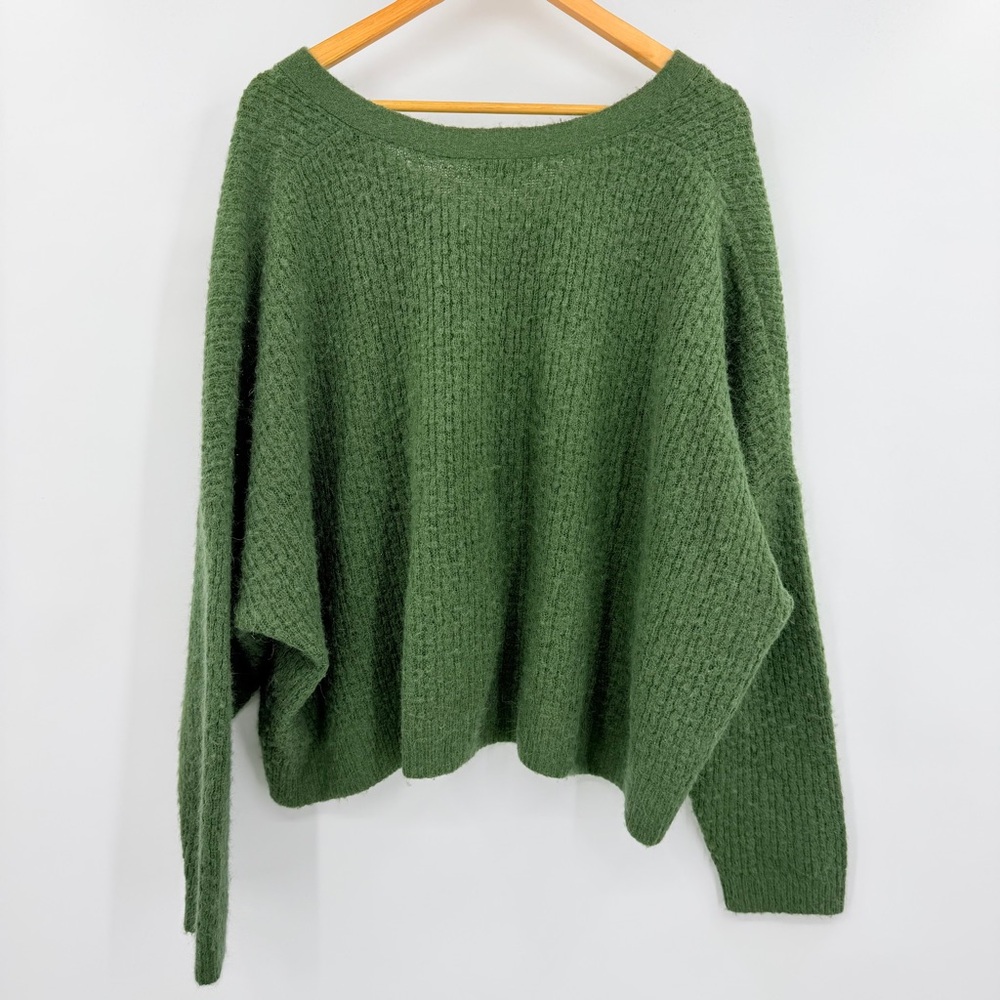 Madewell Alpaca Blend Mayfair Olive Green. Sweater Oversized Cardigan Plus 4X - Picture 6 of 11